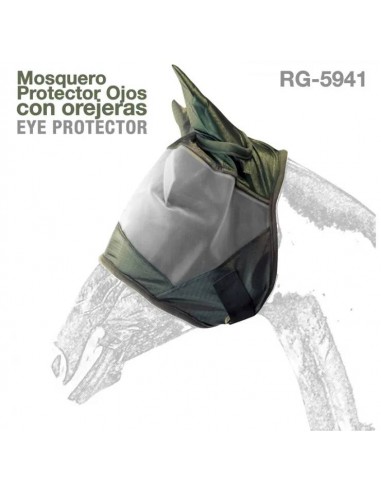 OT Máscara anti-moscas Premium con protección de nariz y sin orejas Gris  Talla Extrafull